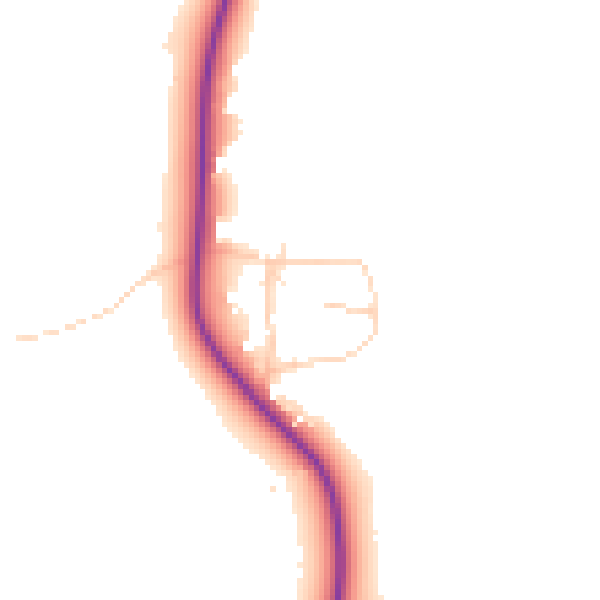 Daytime road noise heatmap for HP22 4DX