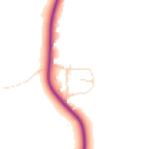Daytime road noise heatmap for HP22 4DY