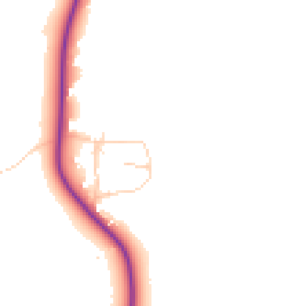 Daytime road noise heatmap for HP22 4EA