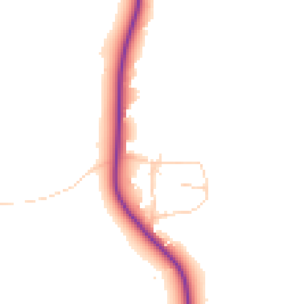 Daytime road noise heatmap for HP22 4EN