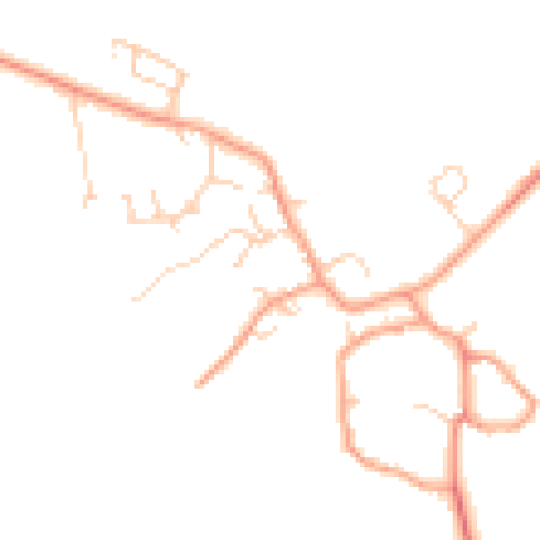 Daytime road noise heatmap for HP22 4FH