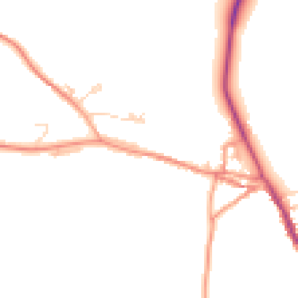 Daytime road noise heatmap for HP22 4FX
