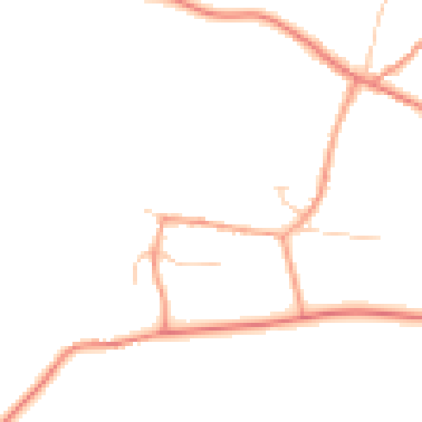 Daytime road noise heatmap for HP22 4HG