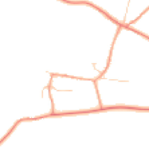 Daytime road noise heatmap for HP22 4HL