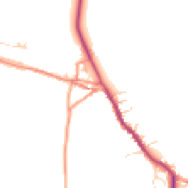 Daytime road noise heatmap for HP22 4JD