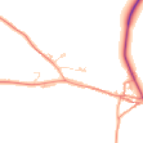 Daytime road noise heatmap for HP22 4JL