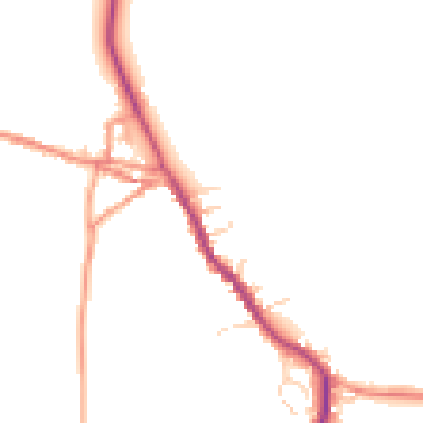 Daytime road noise heatmap for HP22 4JY