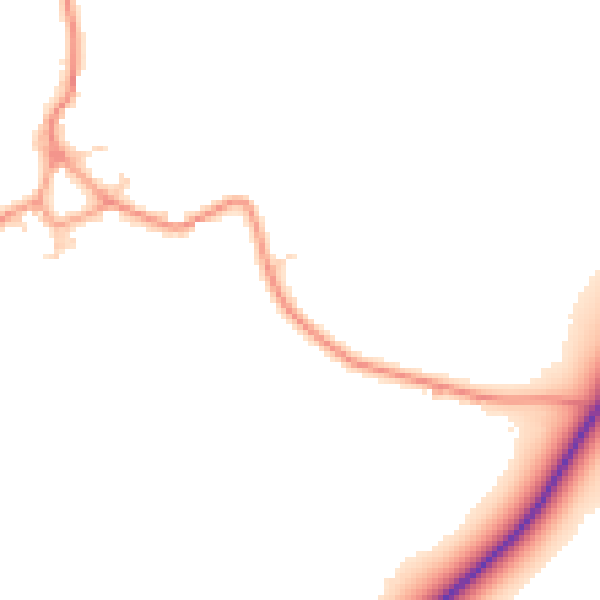 Daytime road noise heatmap for HP22 4LR