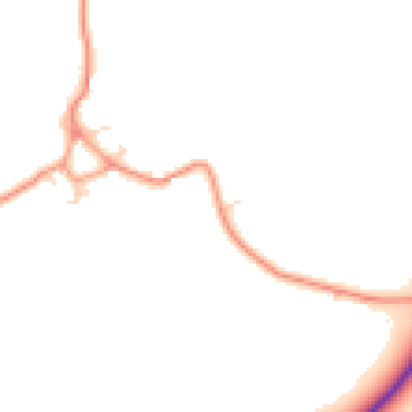 Daytime road noise heatmap for HP22 4LS