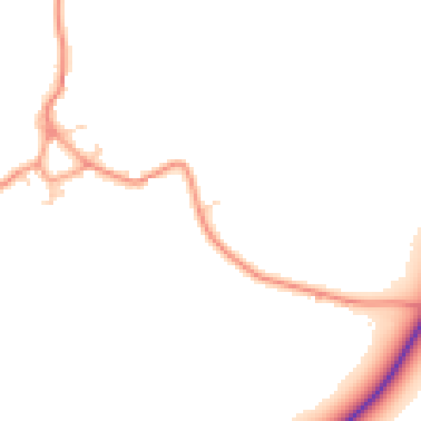 Daytime road noise heatmap for HP22 4LT