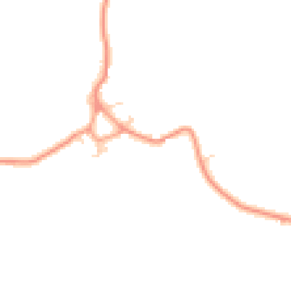 Daytime road noise heatmap for HP22 4LU