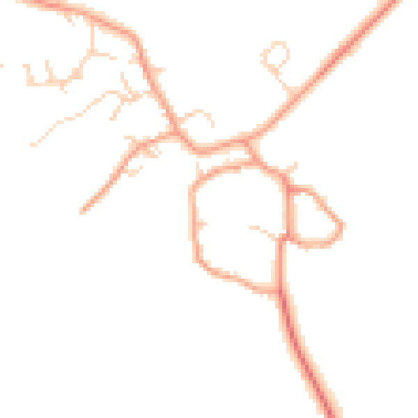Daytime road noise heatmap for HP22 4PE