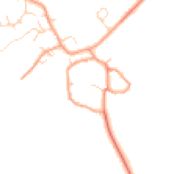 Daytime road noise heatmap for HP22 4PQ