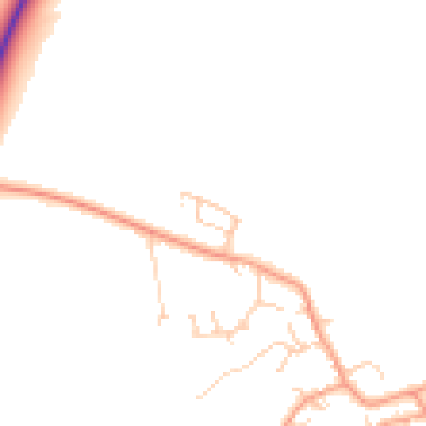 Daytime road noise heatmap for HP22 4QF