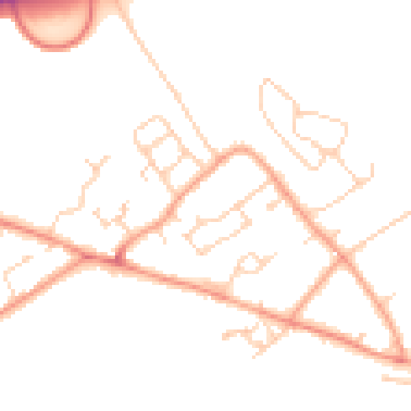 Daytime road noise heatmap for HP22 5AE