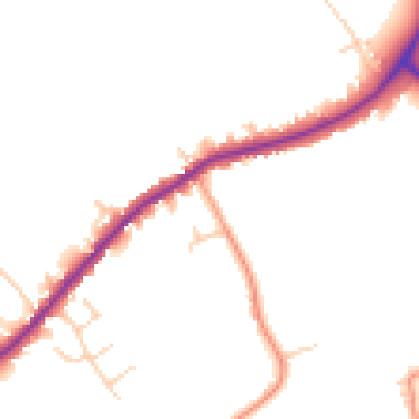 Daytime road noise heatmap for HP22 5AU