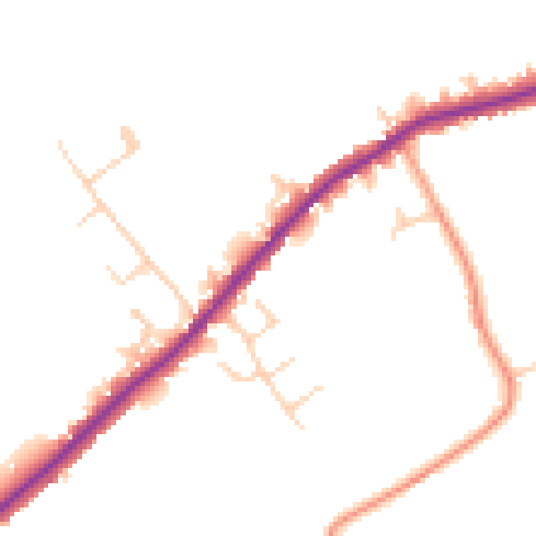 Daytime road noise heatmap for HP22 5BA