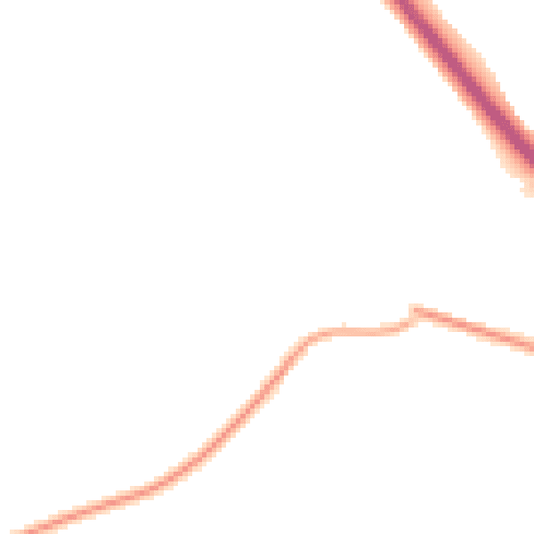 Night-time road noise heatmap for HP22 5BE