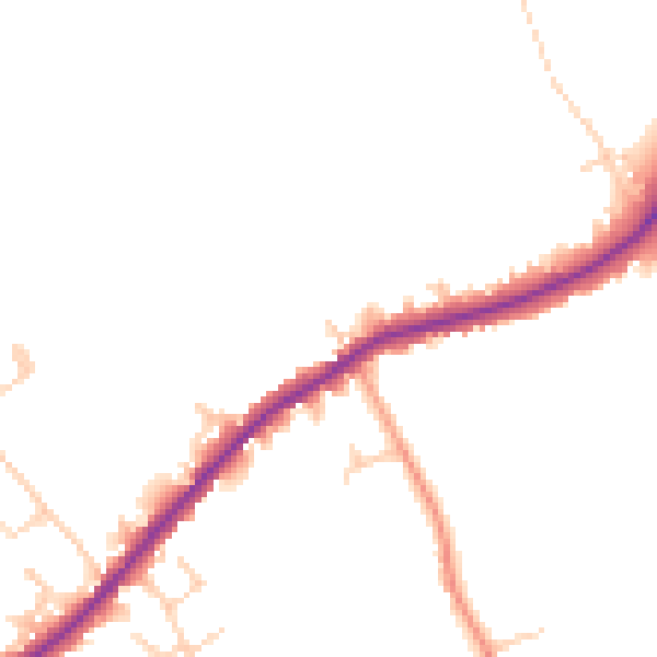 Daytime road noise heatmap for HP22 5DA