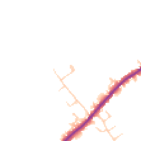 Daytime road noise heatmap for HP22 5DD