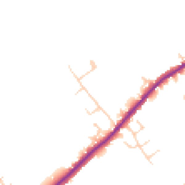 Daytime road noise heatmap for HP22 5DE