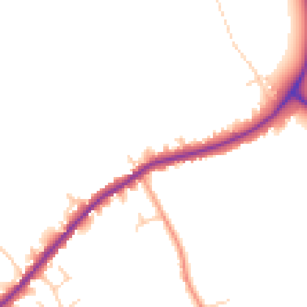 Daytime road noise heatmap for HP22 5DU