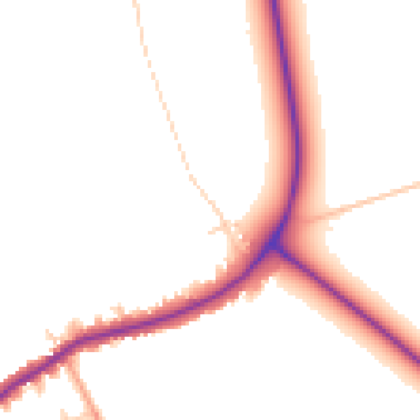 Daytime road noise heatmap for HP22 5DZ