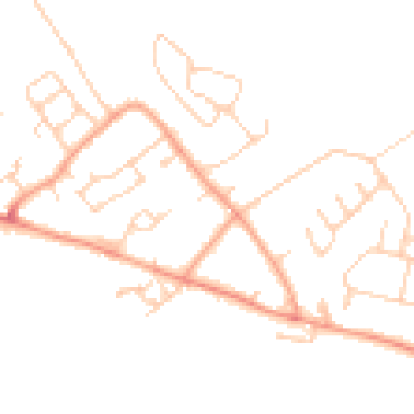 Daytime road noise heatmap for HP22 5EE