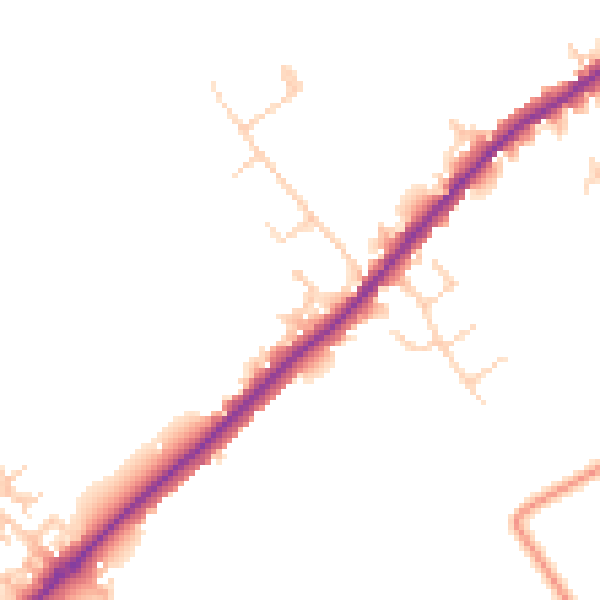 Daytime road noise heatmap for HP22 5EL