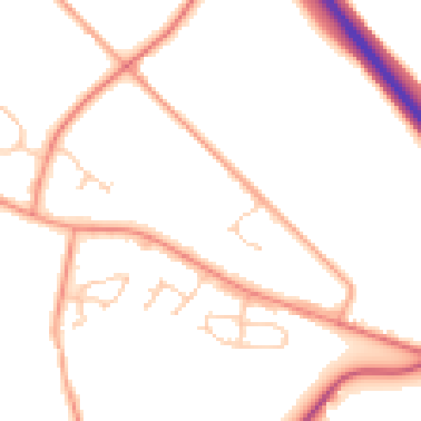 Daytime road noise heatmap for HP22 5FE
