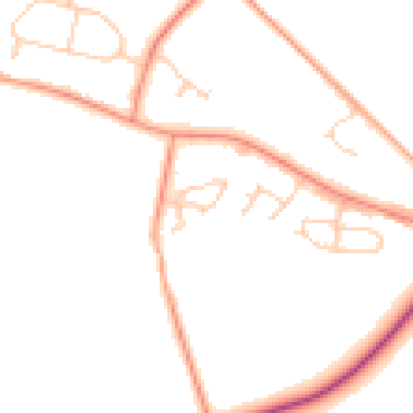 Daytime road noise heatmap for HP22 5FT