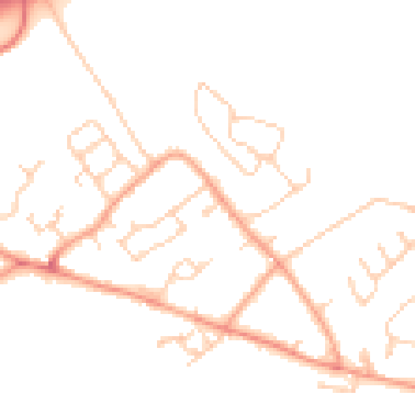 Daytime road noise heatmap for HP22 5GE