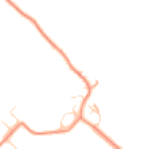Daytime road noise heatmap for HP22 5GH