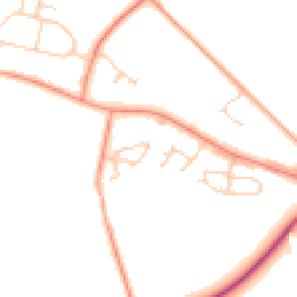 Daytime road noise heatmap for HP22 5GL