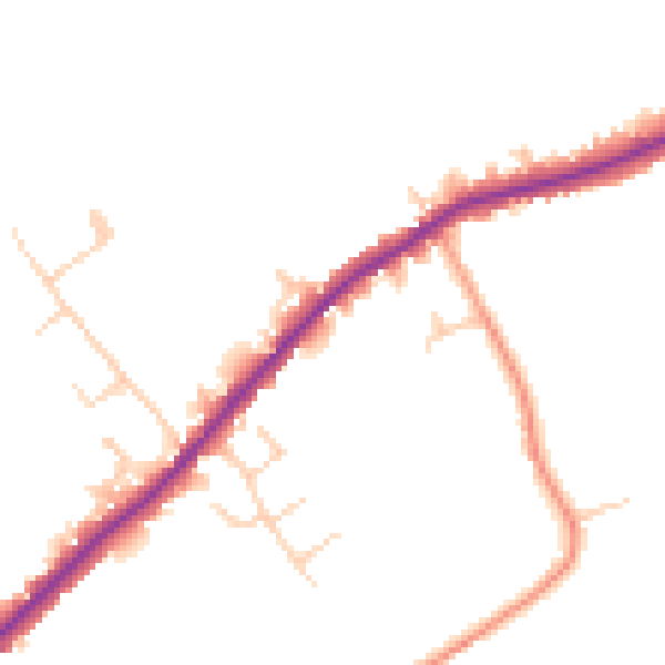 Daytime road noise heatmap for HP22 5HF