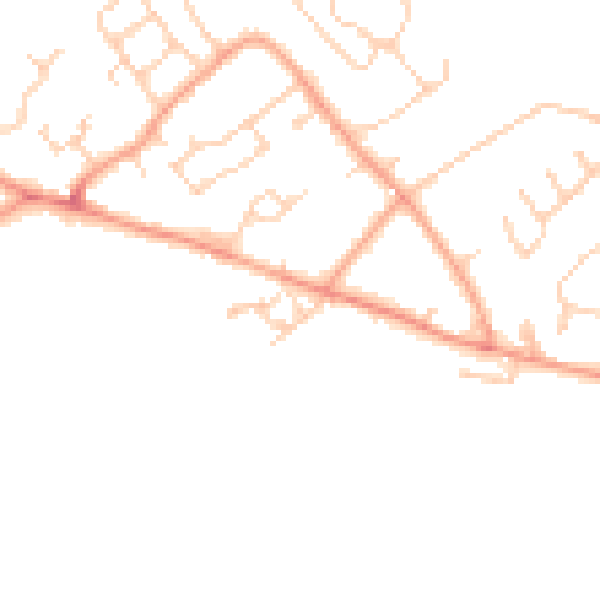 Daytime road noise heatmap for HP22 5HW