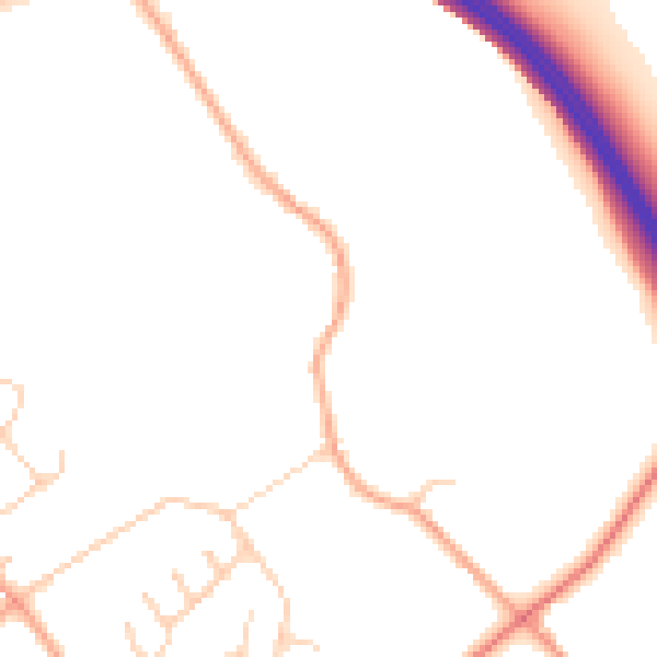 Daytime road noise heatmap for HP22 5HY