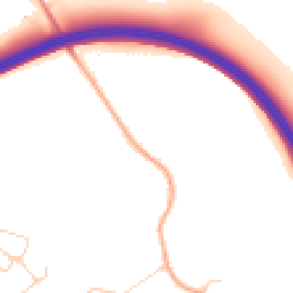 Daytime road noise heatmap for HP22 5HZ