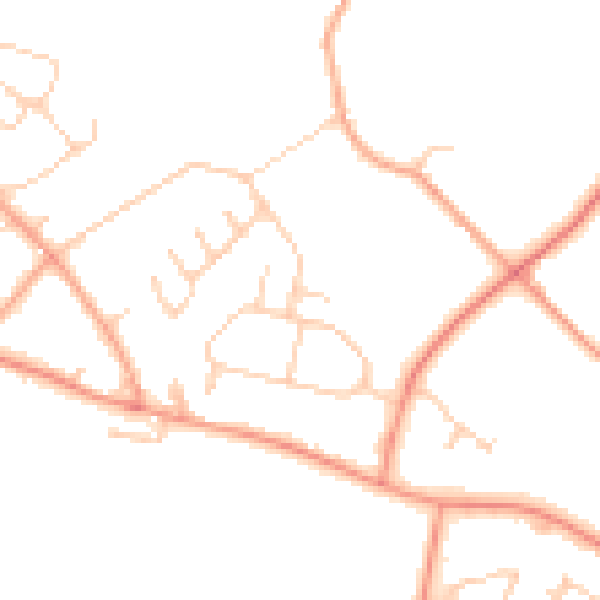 Daytime road noise heatmap for HP22 5JN