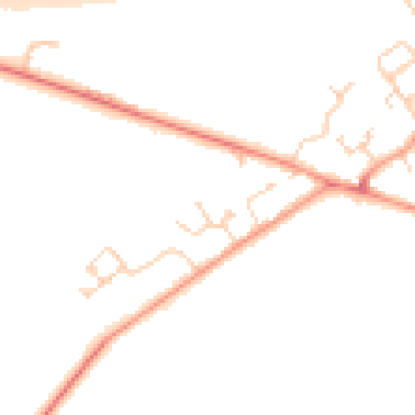 Daytime road noise heatmap for HP22 5JQ