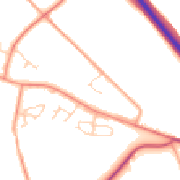 Daytime road noise heatmap for HP22 5JT
