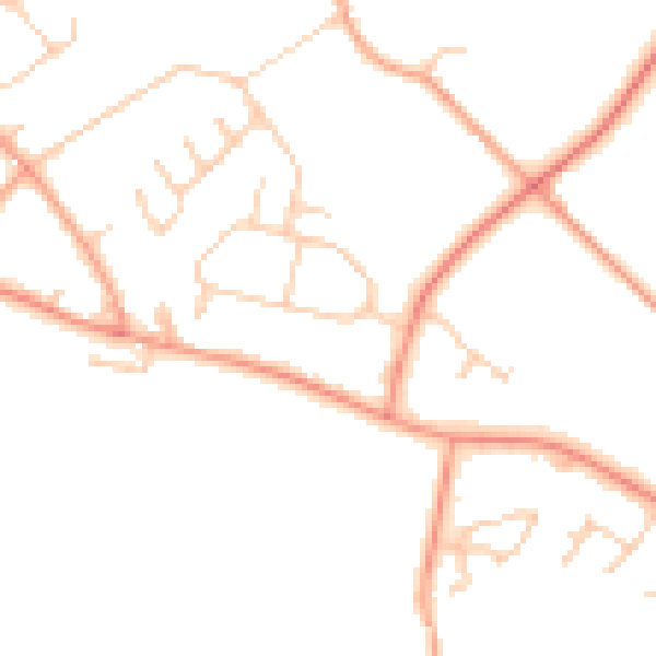 Daytime road noise heatmap for HP22 5JU