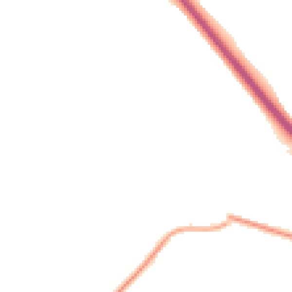 Night-time road noise heatmap for HP22 5LL