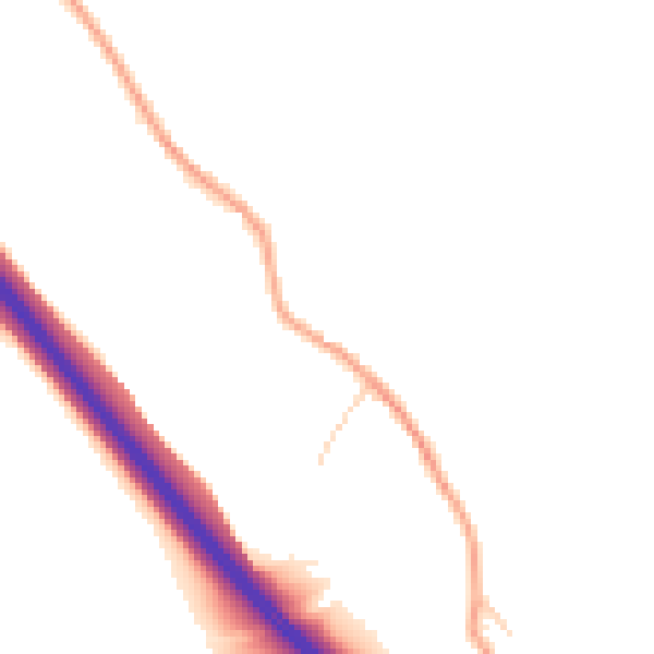 Daytime road noise heatmap for HP22 5LT