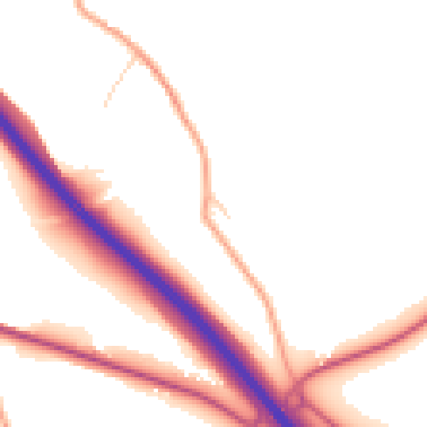 Daytime road noise heatmap for HP22 5LU
