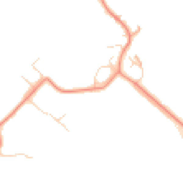 Daytime road noise heatmap for HP22 5NU