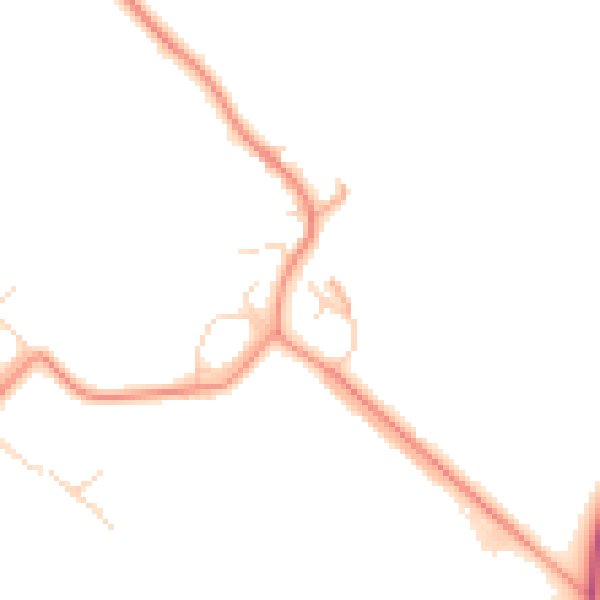 Daytime road noise heatmap for HP22 5NW