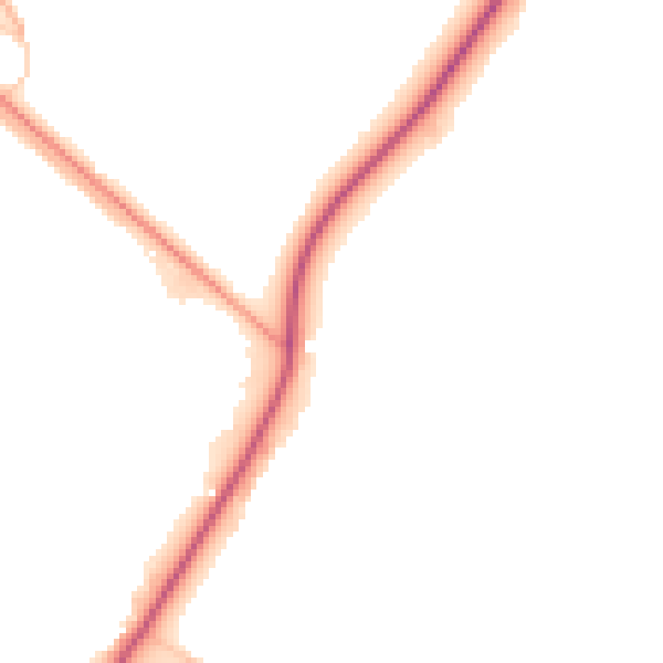 Daytime road noise heatmap for HP22 5NZ
