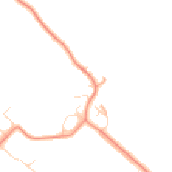 Daytime road noise heatmap for HP22 5PB