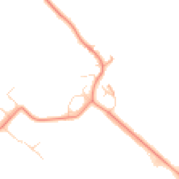 Daytime road noise heatmap for HP22 5PE